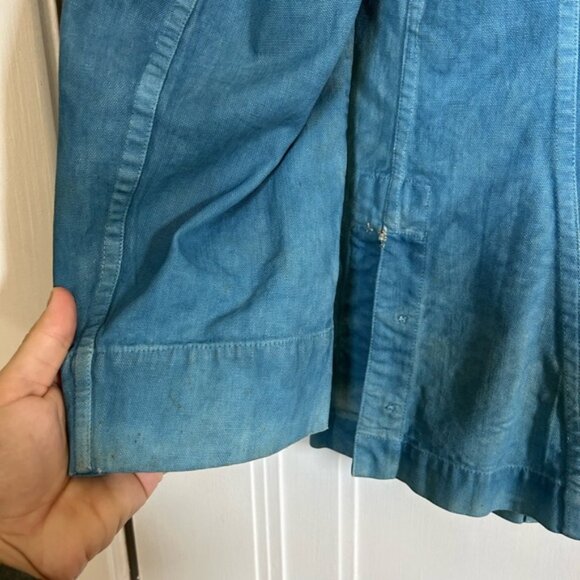 Natural indigo dyed vintage military naval jacket - Picture 5 of 10